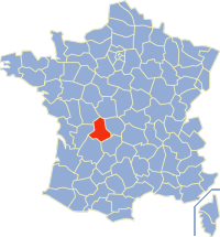 Poloha Haute-Vienne vo Francúzsku