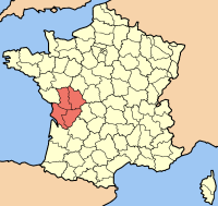 Mapa ning France mamasala ne ing Labuad ning Poitou-Charentes