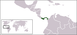 Kart over Republikken Panama