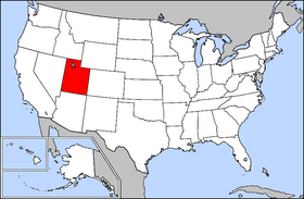 Mapa ning United States with Landns world Fullname = State ning Utah highlighted