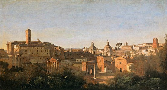 Le Forum vu des jardins Farnèse, 1826, musée du Louvre.