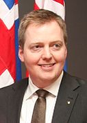 Sigmundur Davíð Gunnlaugsson, Premier ministre de l'Islande.