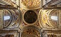 La fresque du dôme de Saint-Ignace, vue depuis la nef elle donne l'impression qu'un vrai dôme s'élève sur la croisée du transept.