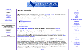 Page d'accueil de Nupedia.