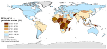 Population ayant accès à l'eau potable en 2007