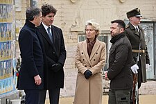 Ursula von der Leyen, Alexander De Croo et Justin Trudeau en février 2024.