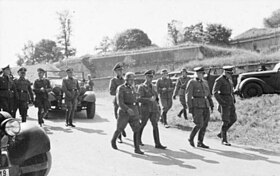Inspection de Himmler et Dietrich au fort de Plappeville en 1940