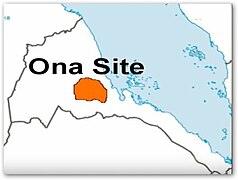 Carte de l'Érythrée situant en orange le site de la culture d'Ona.