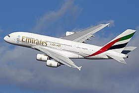 Un Airbus A380-800 de Emirates, le plus gros client de l'appareil.