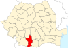 Map of Romania highlighting Olt County