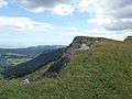 Vue du mont d'Or en été, en arrière-plan le Jura vaudois, le Gros-de-Vaud et les Alpes.