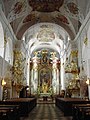 Éclairage latéral du maître-autel de la cathédrale de Klagenfurt.