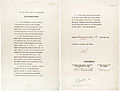 Le premier acte de capitulation, signé à Reims le 7 mai 1945.