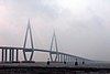 Vue des piliers centraux du pont de la baie de Hangzhou