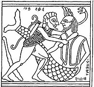 Héraklès combattant le Vieux de la mer, vers -550