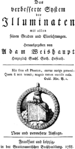 Symbole des Illuminés de Bavière, 1776, avec la chouette de Minerve