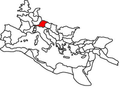 Реция на картата на Римската империя