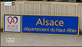 Panneau de signalisation officiel de la collectivité européenne d'Alsace.