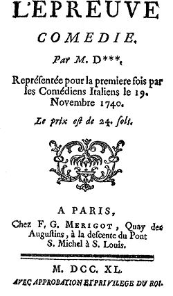 Image illustrative de l’article L'Épreuve (Marivaux)