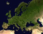 Inmagine satellitâre de l'Euròpa