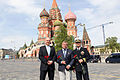 Союз екіпаж перед Собором Василя Блаженного на московській Червоній площі