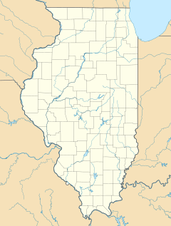 Раунд Лејк Бич на карти Illinois