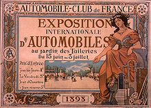Affiche de l'exposition internationale d'automobiles de 1898.