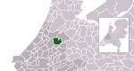 Carte de localisation d'Alphen-sur-le-Rhin