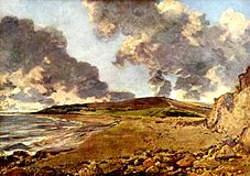 Målning, Weymouth Bay av John Constable