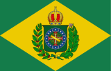 2. Flagge des Kaiserreichs Brasilien (zusätzlicher Stern im Wappen), ca. 1853 bis 15. November 1889