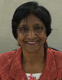 Portrait de Navanethem Pillay en 2014.