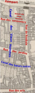 Le canal des Vieux Hommes sur plan de 1822