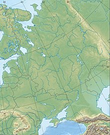 Carte physique de l'Europe de l'Est.