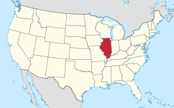 伊利諾州在美國的位置