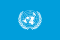 UN flag: a white map on a blue background