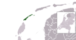 Carte de localisation de Vlieland