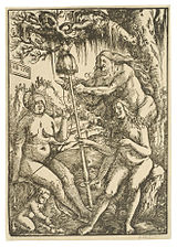Hans Baldung Grien, Les trois Parques (1513), gravure sur bois.