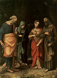 Saint Léonard avec Marie Madeleine, sainte Marthe et saint Pierre (Le Corrège)