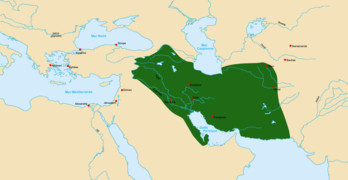 Extension de l'empire parthe vers 60 av. J.-C.