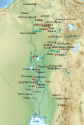 Localisation des principaux sites de la Mésopotamie durant l'âge du bronze récent.