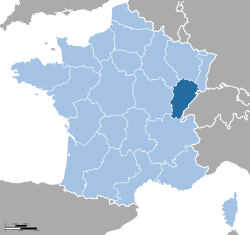 موقعیت فرانش-کنته در کشور فرانسه