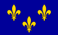 Bandiera blu gigliata medievale ripresa dai Capetingi-Valois, utilizzata sotto Carlo V