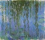 "Nymphéas avec rameaux de saule" (1916-1919) Claude Monet – Lycée Claude Monet de Paris, en dépôt au musée des impressionnismes Giverny (W 1851)
