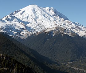 Vue du mont Rainier depuis l'est-nord-est.