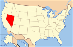 Nevadas läge i USA