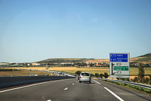 L'autoroute A75 à proximité de Clermont-Ferrand
