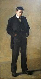 Thomas Eakins, Le Penseur, portrait de Louis N. Kenton (1900), 208 × 107 cm.