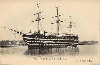 L'Intrépide (ou Borda troisième du nom) quatrième navire-école de l'École navale entre 1890 et 1900.