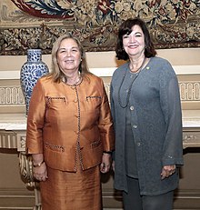 Passation de pouvoir en 2018 entre Susana Medina (à gauche) et Vanessa Ruiz