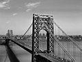 El pont de George Washington, sobre el riu Hudson, entre Nova York i Nova Jersey.